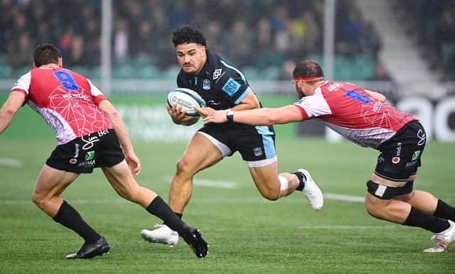 Glasgow's Sione Tuipulotu during the United Rugby Championship win over Emirates Lions at Scotstoun. (Photo by Rob Casey / SNS Group)