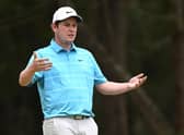 Bob MacIntyre of Scotland gestures on the first hole during the third round of the Magical Kenya Open Presented by Absa at Muthaiga Golf Club in Nairobi. Picture: Stuart Franklin/Getty Images.