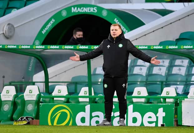 Neil Lennon was involved in a "remarkable" press conference. Picture: SNS