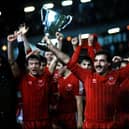A now iconic image - Aberdeen skipper Willie Miller lifts the European Cup Winners Cup aloft on 11 May 1983 after victory over Real Madrid in Gothenburg
