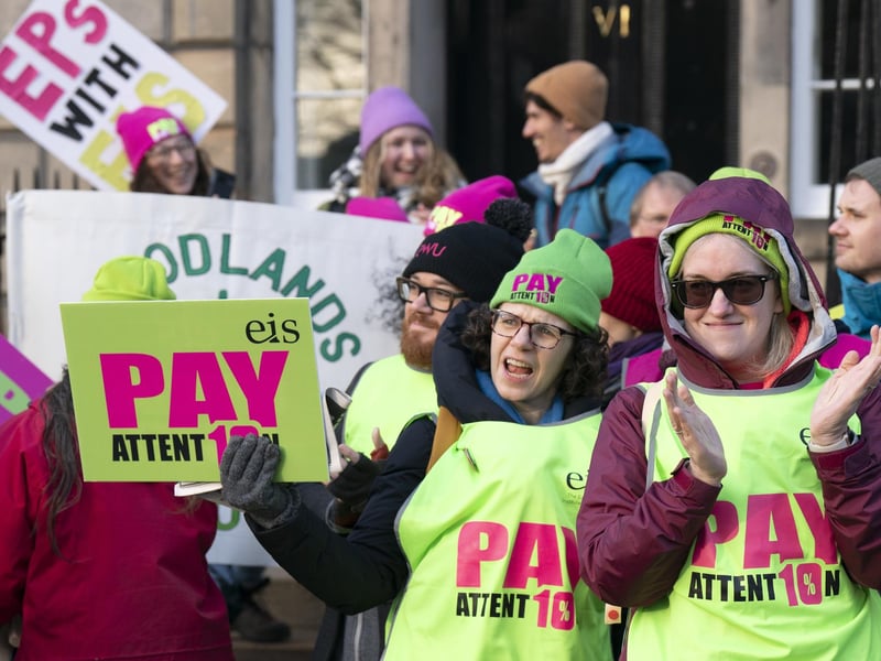 Wednesday’s action involves members of the EIS, the Scottish Secondary Teachers’ Association and NASUWT, and comes after a strike by primary school teachers across Scotland on Tuesday.