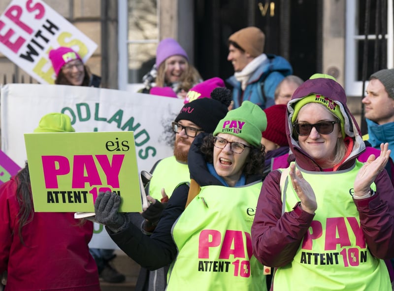 Wednesday’s action involves members of the EIS, the Scottish Secondary Teachers’ Association and NASUWT, and comes after a strike by primary school teachers across Scotland on Tuesday.