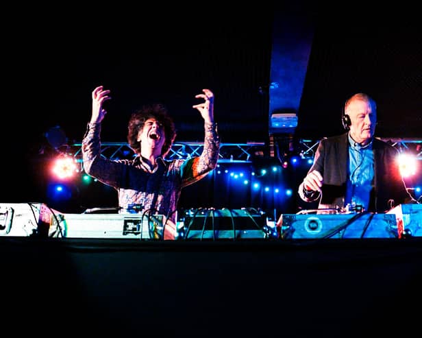 Steve Davis, with musical chum Kavus Torabi, in his phantasmagorical other life