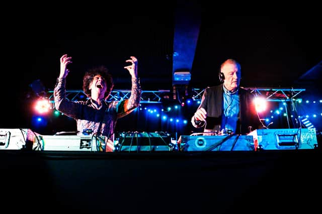 Steve Davis, with musical chum Kavus Torabi, in his phantasmagorical other life