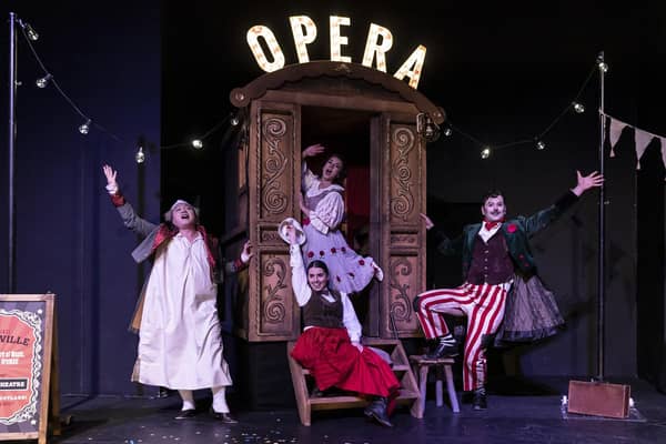 Shengzhi Ren, Margo Arsane, Monica McGhee and Dan Shelvey in Scottish Opera's Opera Highlights. Credit Craig Fuller