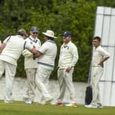 Celebrations for Grange en route to their win over Stoneywood-Dyce at Portgower Place. Picture: Lisa Ferguson





Grange v Stoneywood-Dyce