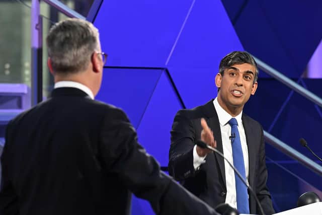 Keir Starmer and Rishi Sunak clash during the BBC election debate (Picture: Jeff Overs/BBC via Getty Images)