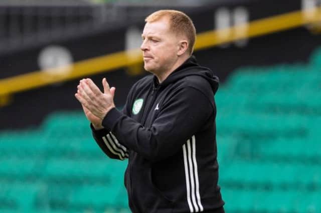 Celtic manager Neil Lennon has hailed his players despite the Old Firm defeat (Photo by Craig Williamson / SNS Group)