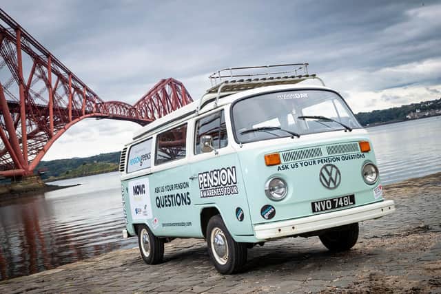 Pension Geeks created Pension Awareness Day, a national awareness day to which they have driven teams of 'pension geeks’ in vibrant buses and camper vans to different locations across the UK to help thousands of people with their pensions. Picture: Roddy Scott Photography