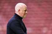 Livingston manager David Martindale looks dejected following the 4-1 defeat at Motherwell that confirmed his side's relegation. (Photo by Ross MacDonald / SNS Group)