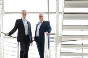 David Cockburn (CFO) and Callum Bastock (CEO and founder), CCL Logistics & Technology. Picture: Stewart Attwood