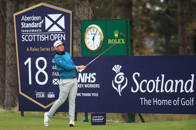 Ewen Ferguson in action during the 2020 Aberdeen Standard Investments Scottish Open at The Renaissance Club. Picture: Andrew Redington/Getty Images.