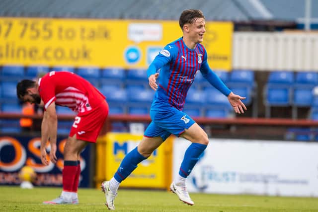 Roddy MacGregor celebrates giving Inverness an 80th minute lead in the 1-0 win over Raith Rovers (Photo by Craig Foy / SNS Group)