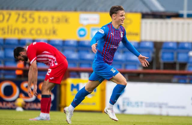 Roddy MacGregor celebrates giving Inverness an 80th minute lead in the 1-0 win over Raith Rovers (Photo by Craig Foy / SNS Group)