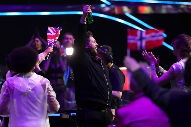 The UK's James Newman reacts after failing to score at the 2021 Eurovision Song Contest (Picture: Dean Mouhtaropoulos/Getty Images)