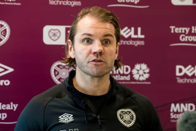 Hearts manager Robbie Neilson believes the preference of most Premiership clubs is to shut down after Boxing Day.  (Photo by Ross Parker / SNS Group)