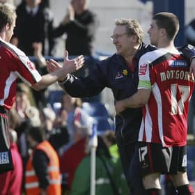Nick Montgomery, far right, was given his senior football debut at Sheffield United by Neil Warnock.
