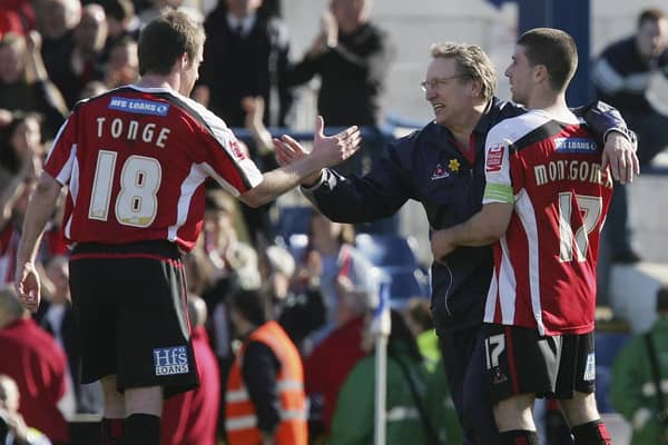 Nick Montgomery, far right, was given his senior football debut at Sheffield United by Neil Warnock.