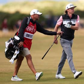 Cameron Smith walks on the 14th hole during day two of The 150th Open at St Andrews. Picture: Harry How/Getty Images.