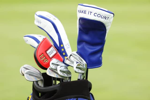 The European headcovers this week include a 'Make It Count' message. Picture: Andrew Redington/Getty Images.