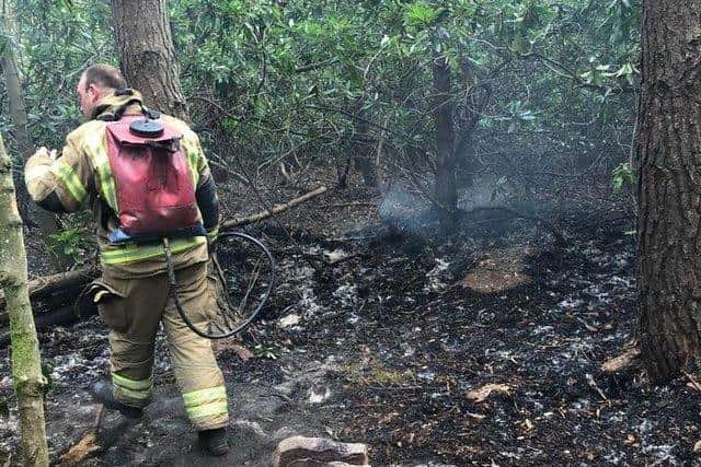 Fire crews attended an 'out of control' blaze at Tyninghame Links near Dunbar (Photo: East Lothian Countryside Rangers).