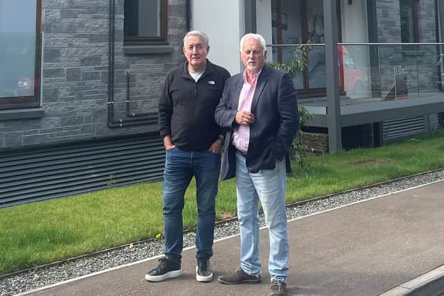 David Craigie, right, and Colin Docherty at the development. Image: contributed