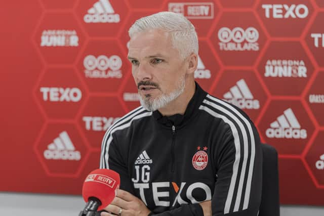 Aberdeen boss Jim Goodwin plans to attack Rangers. (Photo by Euan Cherry / SNS Group)