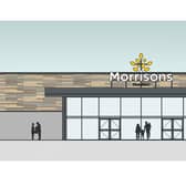 A CGI of how part of the proposed Morrisons supermarket near Stonehaven would look when completed.