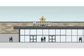 A CGI of how part of the proposed Morrisons supermarket near Stonehaven would look when completed.