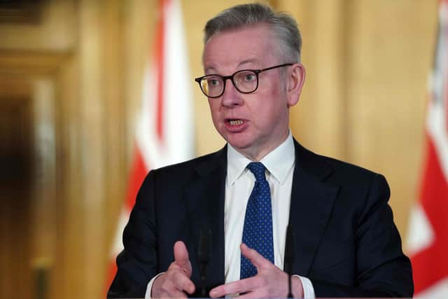 Mr Gove denied there was a 'traffic light' plan drawn up to lift restrictions.