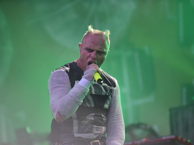 Keith Flint performing with The Prodigy at T in the Park 2015.