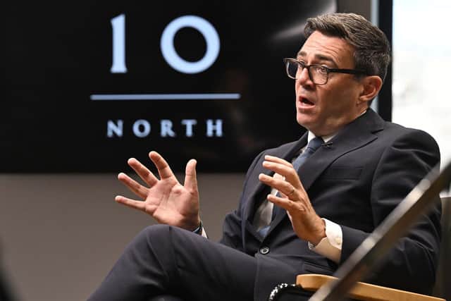 Prime Minister Andy Burnham appearing on Sunday With Laura Kuenssberg, recorded in No 10 North at Heron House in Manchester (Picture: Jeff Overs/BBC/PA Wire)
