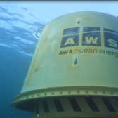 When installed the Waveswing device is moored to an anchor on the seabed using a single tension tether and sits around three metres below the surface.