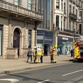 Scottish Fire and Rescue Service dealing with an ongoing incident in Princes Street picture: Lisa Ferguson/JPI Media