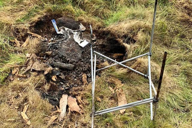 An unattended BBQ has been identified as the cause of a wildfire which destroyed 2.5 acres of land on Dunecht Estates in Aberdeenshire on Tuesday.