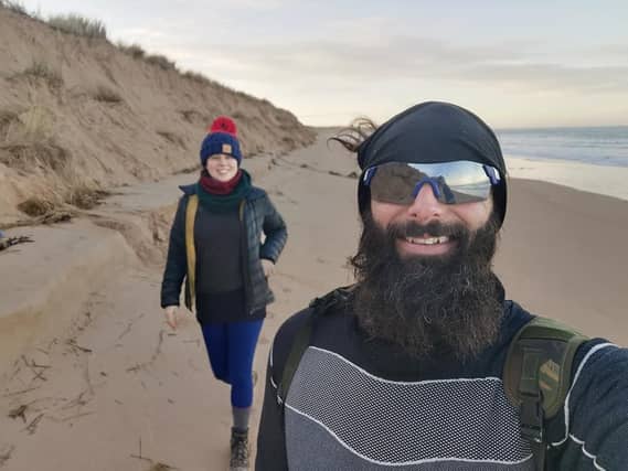 Chris Lewis , with his girlfriend Kate Barron.