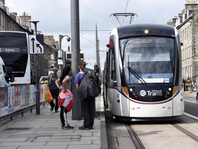 The tram line extension east from York Place is due to open in 2023. Picture: Lisa Ferguson