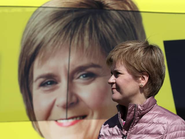 Former First Minister of Scotland and leader of the SNP Nicola Sturgeon, during campaigning for the Scottish Parliamentary election in Alford in 2021. Picture: PA