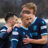 Dundee and Leigh Griffiths have parted company following the end of the striker's loan deal from Celtic.  (Photo by Euan Cherry / SNS Group)