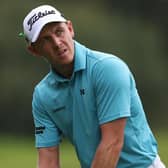 Grant Forrest prepares to hit a shot in the final round of the Horizon Irish Open at The K Club on Sunday. Picture: Richard Heathcote/Getty Images.