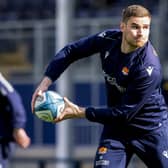 James Lang trains with Edinburgh ahead of the final home match of the season against Ospreys. (Photo by Ewan Bootman / SNS Group)