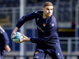 James Lang trains with Edinburgh ahead of the final home match of the season against Ospreys. (Photo by Ewan Bootman / SNS Group)