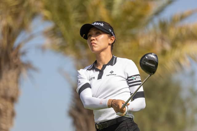 World No 1 and 2021 winner Lydia Ko in action during an impressive opening round in the Aramco Saudi Ladies International. Picture: Tristan Jones/LET