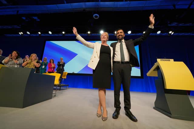 First Minister Humza Yousaf with Deputy First Minister and Finance Secretary Shona Robison. Image: Andrew Milligan/Press Association.