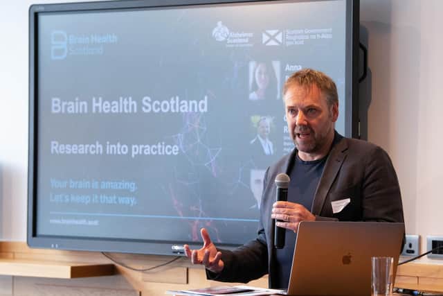 Professor Craig Ritchie at the launch of the Brain Health Clinic at BT Murrayfield. (Photo by Ross Parker / SNS Group)