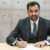 Newly elected leader of the Scottish National Party, Humza Yousaf. (Photo by Jane Barlow - Pool/Getty Images)