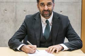 Newly elected leader of the Scottish National Party, Humza Yousaf. (Photo by Jane Barlow - Pool/Getty Images)