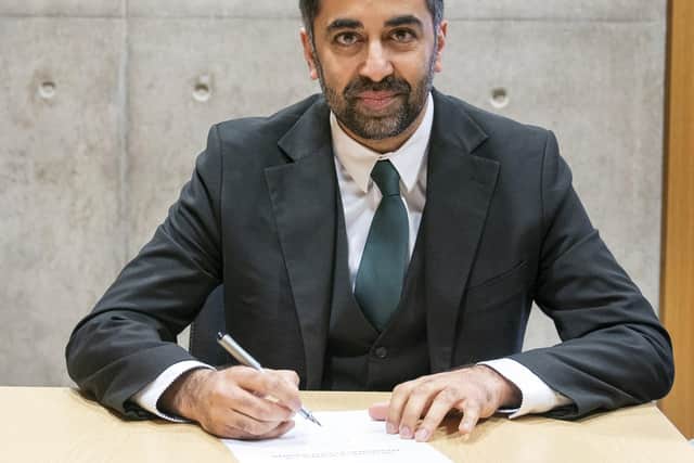 Newly elected leader of the Scottish National Party, Humza Yousaf. (Photo by Jane Barlow - Pool/Getty Images)