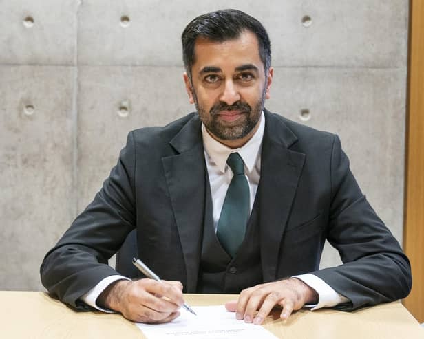 Newly elected leader of the Scottish National Party, Humza Yousaf. (Photo by Jane Barlow - Pool/Getty Images)