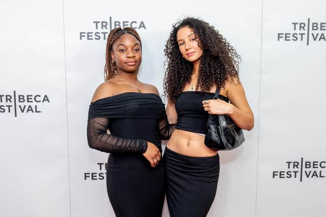 Blackwool star Miriam Nyarko and writer Eubha Akilade attended the short film's screening at the Tribeca Film Festival in New York. Picture: Roy Rochlin/Getty Images